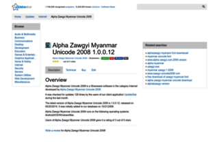 alpha-zawgyi-myanmar-unicode-2008.updatestar.com screenshot
