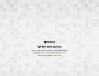 alpha.usask.ca screenshot