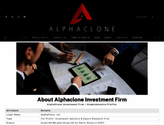 alphaclone.com screenshot
