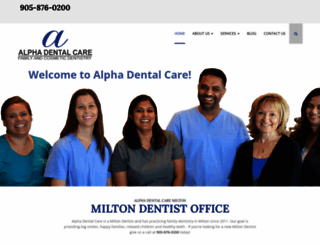 alphadentalcare.ca screenshot