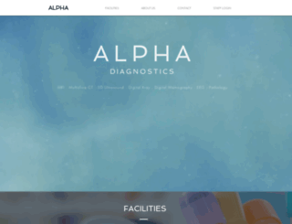 alphadiagnostics.in screenshot