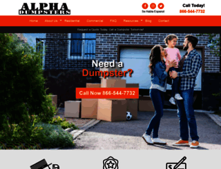 alphadumpsters.com screenshot