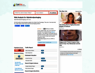 alphafoodpackaging.com.au.cutestat.com screenshot