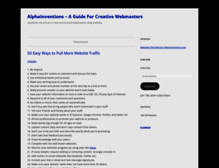 alphainventions.wordpress.com screenshot