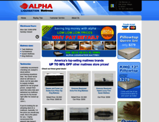 alphaliquidationmattress.com screenshot