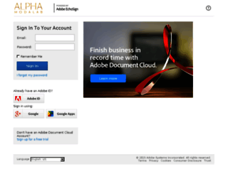 alphamoda.echosign.com screenshot