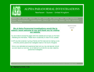 alphaparanormal.webs.com screenshot