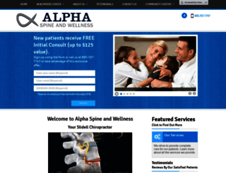 alphaspineandwellness.com screenshot