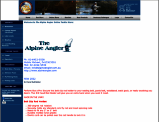alpineangler.com.au screenshot