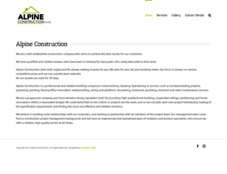 alpineconstruction.co.za screenshot