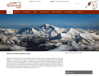 alpineexpeditionsnepal.com screenshot