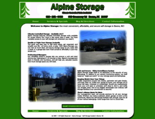 alpineministorage.com screenshot