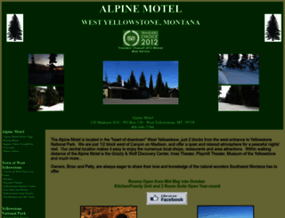 alpinemotelwestyellowstone.com screenshot