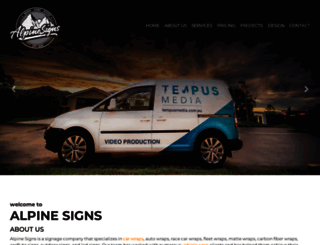 alpinesigns.com.au screenshot