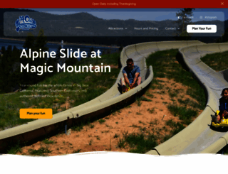 alpineslidebigbear.com screenshot