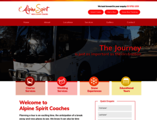 alpinespiritcoaches.com.au screenshot