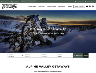 alpinevalleygetaways.com.au screenshot