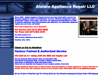 alstateappliancerepair.com screenshot