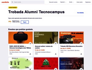 alumni-tecnocampus.eventbrite.es screenshot