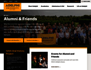 alumni.adelphi.edu screenshot