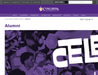 alumni.concordia.edu screenshot