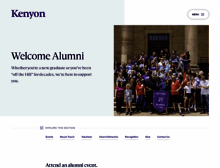 alumni.kenyon.edu screenshot