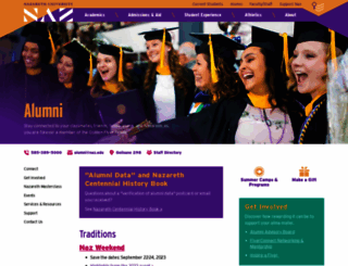 alumni.naz.edu screenshot