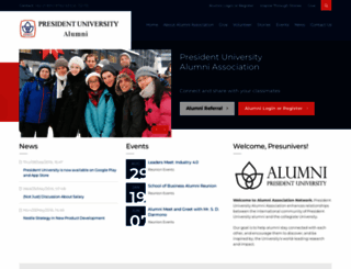 alumni.president.ac.id screenshot