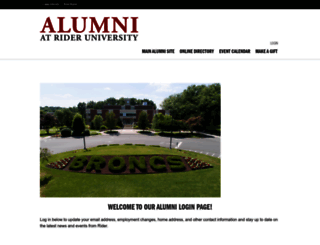 alumni.rider.edu screenshot