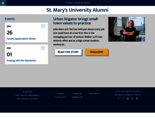 alumni.stmarytx.edu screenshot