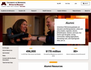 alumni.umn.edu screenshot