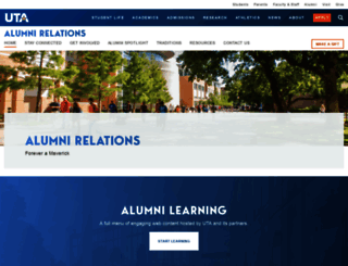 alumni.uta.edu screenshot
