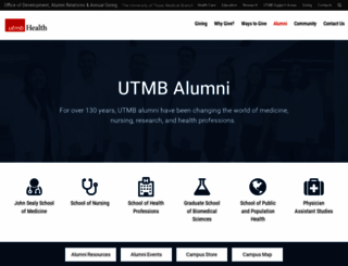 alumni.utmb.edu screenshot