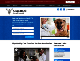 alumrockanimalhospital.com screenshot