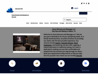 alunaskincareandmassage.com screenshot