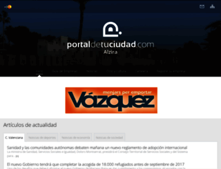 alzira.portaldetuciudad.com screenshot