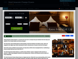 amarante-champselysees.hotel-rv.com screenshot
