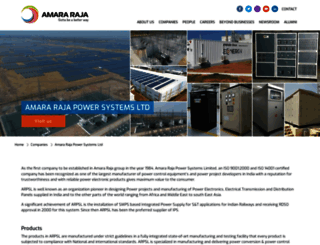 amararajapowersystems.com screenshot