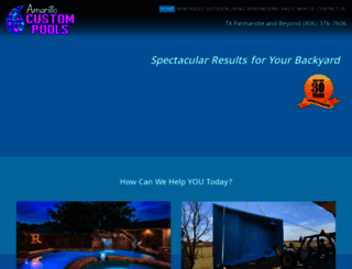 amarillocustompools.com screenshot