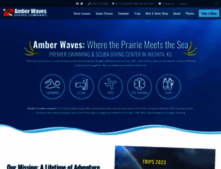 amberwavesdiving.com screenshot