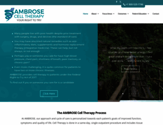 ambrosecelltherapy.com screenshot