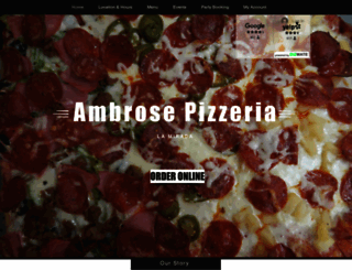 ambrosepizza.com screenshot