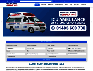 ambulanceservicebangladesh.com screenshot