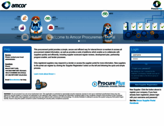 amcor-prep.bravosolution.com screenshot