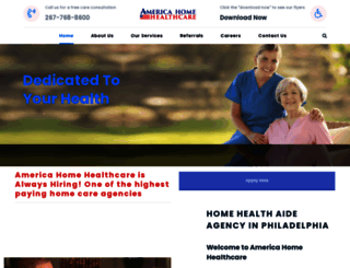 americahomehealthcare.com screenshot