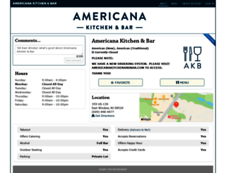 americanadiner.netwaiter.com screenshot