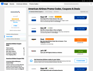 americanairlines.bluepromocode.com screenshot