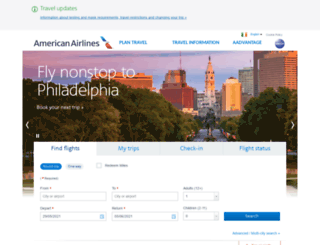 americanairlines.ie screenshot
