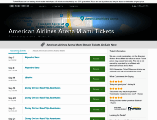 americanairlinesarena.ticketoffices.com screenshot