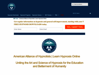 americanallianceofhypnotists.org screenshot